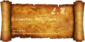 Leimeter Mályva névjegykártya